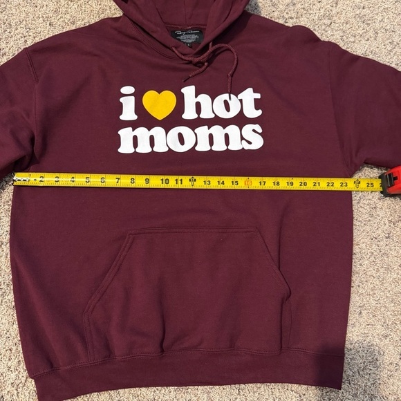 Danny Duncan Hoodie Men's Large (medium) Maroon Cotton I ❤️ Hot Moms Graphic - Picture 6 of 6